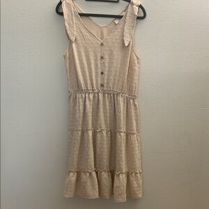 Lucky Brand Cream Sleeveless Dress